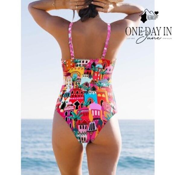 Sporlike Tummy Control One Piece Swimsuit Size M - Picture 2 of 7